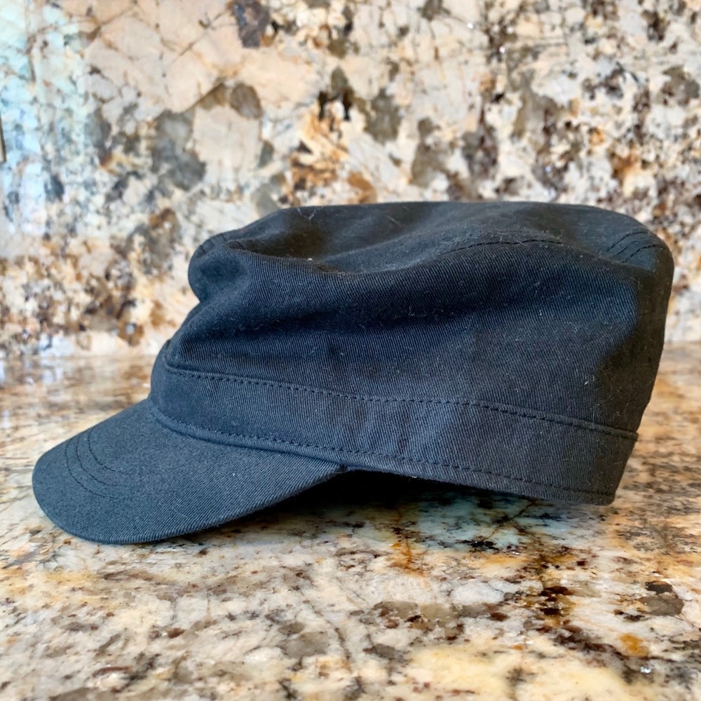 Black military style hat